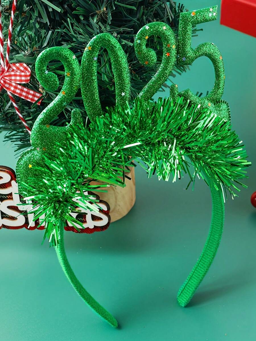1pc Girls New Year 2025 Number Creative Costume Headband, Christmas