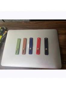 Mobile Phone Push-Pull Finger Ring Buckle Bracket Telescopic Simple Adhesive Solid Color Silicone Wristband Bracket Anti-Fall Outdoor Multi-Purpose