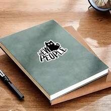 3 Zoll "Böse Menschen" Aufkleber - Perfekt für Laptops, Notizbücher, Wasserflaschen, persönliche Räume, Humor-Ecken und Halloween-Dekoration | Toll für Katzenliebhaber, Fans von schwarzem Humor, Halloween-Enthusiasten und Realisten | Ideales Geschenk für Freunde, Familie und Kollegen | Lustiger Katzen-Aufkleber für schwarzen Humor, Halloween-Dekoration und Selbstausdruck