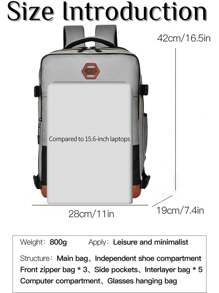 New Large Capacity Dual Shoulder Laptop Backpack, Computer Bag For Travel, Sports, Weekends - Fits Notebook, Stylish & Casual Design, Great Gift For Friends, Family, Birthdays, Holidays Christmas Thanksgiving Gifts For Men Funny Gifts Vacation Boyfriend Gifts Multi-Functional Outdoor Portable Fashionable Casual Student Hiking Dad Gifts Bag For Men Travel Essentials Holiday Essentials School Bag Camping Travel Bag Gym Bag Sports Bag Bags Summer Back To School Beach Bag Beach Laptop Case The Sporty Life Summer Bag Springbreak Bag Pack Hiking Bag Weekend Bag Backpacks Travel Must Haves Large Bag Step Into Spring - Multicolor - View 4