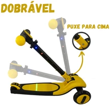 Patinete Infantil dobrável com Led 3 rodas até 50Kg Dream Light Azul