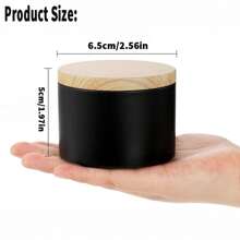 12pcs 4oz/8oz Metal Candle Tins With Wood Grain Lids - Perfect For DIY Candle Making, Aromatherapy & Crafts - Durable, Reusable Containers For Home Decor & Party Favors