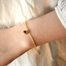 Customized Photo Projection Bracelet, Adjustable Stainless Steel Chain Pendant Style DIY Photo Projection Bracelet - Multicolor 8 - View 3