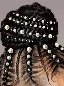 5pcs Multicolor Purchase Products DIY Faux Pearl Stickers Self Adhesive Decorative Stickers Acrylic Shiny Crystal Gem Stickers Can Be Pasted On The Face, Hair, Eyes, Mouth, Cosmetics, Nails, Body, Crafts ,Hair Styling Tools Hair Accessories - Multicolor - View 11