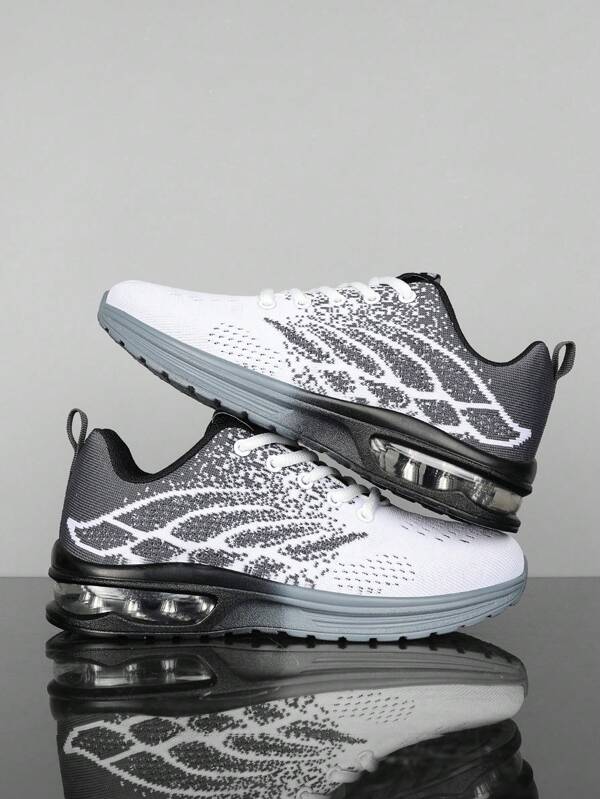 Sneaker da corsa da uomo ultra comode e pronte per l'avventura, realizzate in maglia intrecciata - cuscino d'aria ventilato e leggero, suola antiscivolo e aderente, design con lacci resistente per attività all'aperto