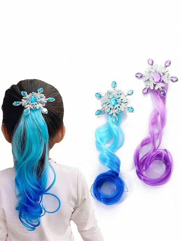 1 peça de elástico de cabelo colorido com dopamina para meninas, laço trançado, rabo de cavalo, acessórios para cabelo, adequado para uso diário