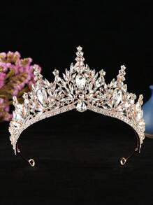 1 Peça Tiara de Noiva Premium com Strass, Adequada para Uso em Casamento, Festa, Aniversário de Mulheres