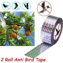 2 卷防鸟带，视觉和音频威慑反光带，用于吓跑鸟类，双面闪光胶带 - 如圖 - 查看 11