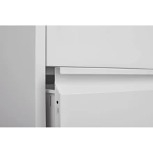 3 Drawer File Cabinet With Lock Metal Vertical File Storage Cabinet Office Home Steel Vertical File Cabinet For A4 Legal/Letter Size Narrow File Cabinet Locked,Assembly Required White Metal 3 Drawers
