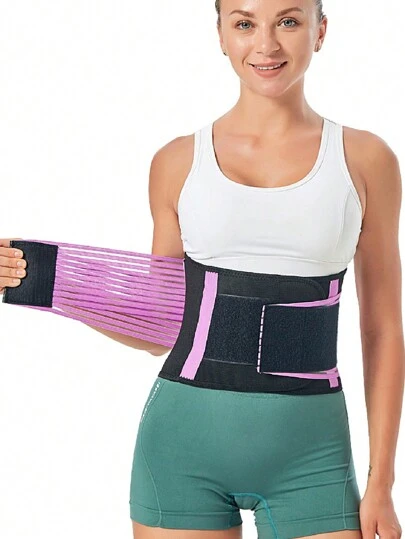 1pc 2025 Summer New Waist Trainer Belt, Striped Neoprene Rubber Waist Trainer For Running Lifting Boxing Yoga, Sports, Waist Trimmer For All Season Fitness Exercise Waist Support