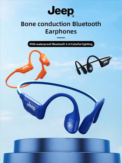 Jeep Fones de ouvido sem fio Jeep EC025 TWS com faixa de pescoço, fones de ouvido estéreo de alta fidelidade, fones de ouvido esportivos para corrida e jogos