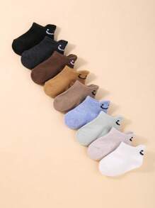 10 pares de calcetines casuales de tesoro para bebé para las cuatro estaciones con calcetines unisex simples, calcetines de bebé, calcetines recién nacidos, calcetines de niños pequeños, calcetines de infantes.
