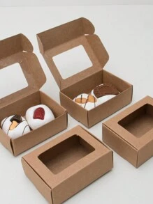 10pcs/20pcs/30pcs Candy Boxes, Cookie Boxes With Window Gifts Boxes, Handmade Soap Boxes, Suitable For Homemade Soaps, Jewelry, Party Favors Packaging - Paper - View 11