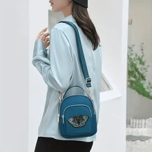 1pc Midnight Blue Butterfly Embroidered Patches With Moon Phases, Stars & Night Sky - Iron-On Appliques For DIY Clothing And Bag Decor