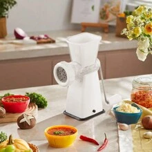 Living And Home Countertop Anti-Slip Manual Meat Grinder,Food Sausage Mincer,Food Cutter,Kitchen Tools - White - View 4