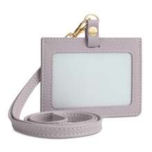 Horizontal ID Card Holder Card Case Lanyard For Women Name Tag Lanyard Employee ID Badge Business Card Commuter Wallet Double Sided Holds Up To 3 Cards Credit Card Wallet Mini Wallet Purse Wallet Card Wallet