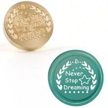 CYFUN DESIGN 1 件黄铜制成带翅膀的心/爱英文文字蜡封印章头，手工制作，无手柄，适用于工艺品、日记本、婚礼请柬、卡片装饰等 - 金色 - 查看 30