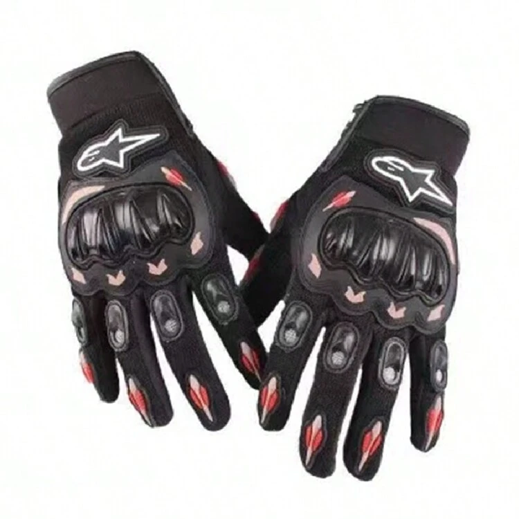 Alpinestars Guantes de motocross, ciclismo, carreras de motos de tierra, BMX, MTB, ATV, motocicleta con malla transpirable, de dedo completo, para hombre y mujer - Negro - Añade 6