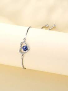 Cubic Zirconia Eye Decor Bracelet