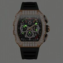 ONOLA Fashion Brand Waterproof Mechanical Watch Automatic Movement Men Luxury Watch Men Wristwatches Diamond Watch Men - màu đen - Xem 8