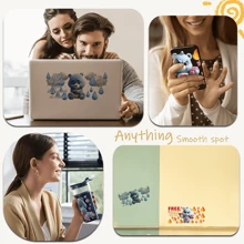 NJCHARMS 6 件 UV DTF 转印杯贴纸。Emo Bear 主题 UV DTF 转印贴纸。适用于 16OZ Libbey 玻璃杯、马克杯、马克杯。高品质 3D 防刮自粘贴纸。非常适合 DIY 工艺品和作为礼物赠送。