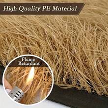 1 tấm lợp mái tranh tổng hợp 100*100cm, mái lợp nhà Tiki Palapas chống cháy, thích hợp cho quầy bar Tiki, nhà gỗ, sân trong, hồ bơi, bãi biển, tiệc Hawaii và trang trí quán bar - Nhiều màu - Xem 9