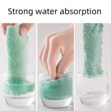 5/10/20pcs Multi-Purpose Cleaning Towel, Easily Remove Grease And Stains, Super Absorbent Coral Fleece Cleaning Cloth, Kitchen Degreasing Dishcloth, Cleaning Supplies, Random Colors