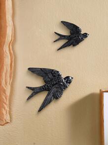 1 Stück/2 Stück Wanddekoration aus Harz Material Schwalbe, vintage goldene fliegende Schwalbe Heim Dekoration, für Zuhause, Restaurant, Party, Hochzeit und andere Anlässe