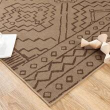 Area Rug  Entryway  Boho Chic Jute Rug Indoor Outdoor Floor Cover Print Geometric Rug  Foldable Accent Rug For Living Room Bedroom Dining Room Patio Garden