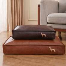 1 Pc Leather Dog Bed Mat, Padding, No Assembly Required, Suitable For Multiple Dog Breeds, Easy To Clean, Also Suitable For Cats, All Season Use