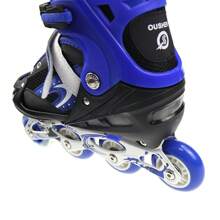 Inline Skates Verstellbare Rollschuhe Damen Mädchen Jungen Inliner für Erwachsene mit großen Rädern - blau schwarz - Übersicht 6