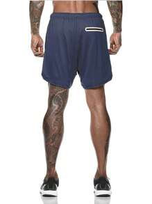 3 Pcs Men's Workout Shorts, Athletic Training Shorts Quick Dry Lightweight With Phone Pockets For Gym Workout Running