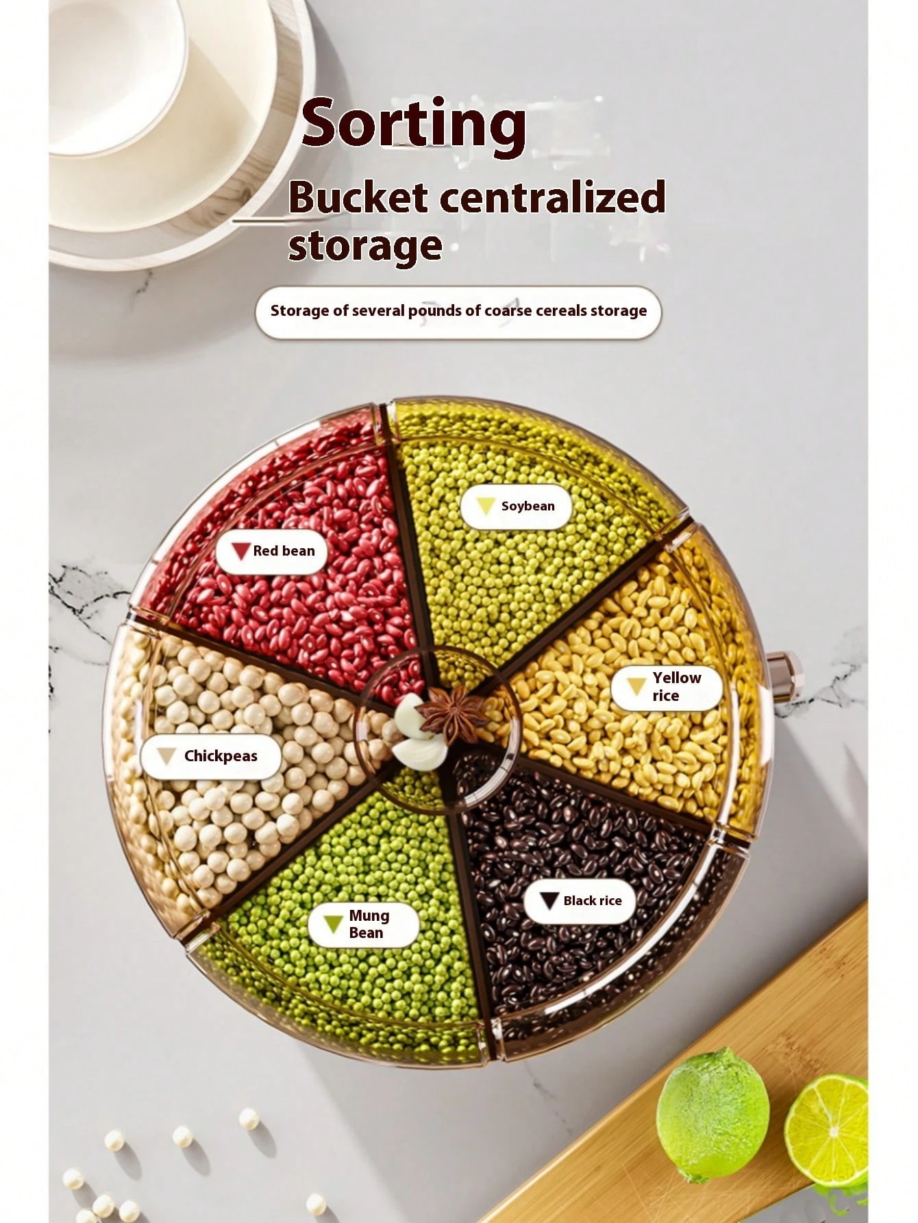 1pc Rotating Sealed Anti-Insect Anti-Humidity Storage Container, Rice ...