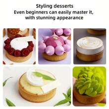 4pcs/6pcs/12pcs/24pcs Stainless Steel Round Tart Rings - 2.36 Inches, Heat-Resistant Mini Tart Molds, Multi-Hole Cake Mousse Molds, Suitable For Wedding Occasion - Cheesecake, Pancake, Pie, Manual Baking Donut Tools - Silver - View 5