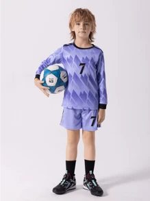 Ensemble de vêtements de sport décontractés pour enfants et adolescents, à séchage rapide, manches longues. Convient pour les loisirs, les sports, le football, les activités de groupe, numéro 7