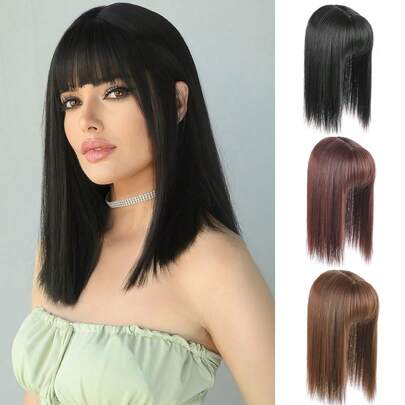 Extensiones de cabello de fibra sintética de moda con clips para mujeres - Agrega volumen fácil e instantáneamente con clips antideslizantes para uso diario y fiestas - Recupera la confianza con un aumento del grosor del cabello de apariencia natural