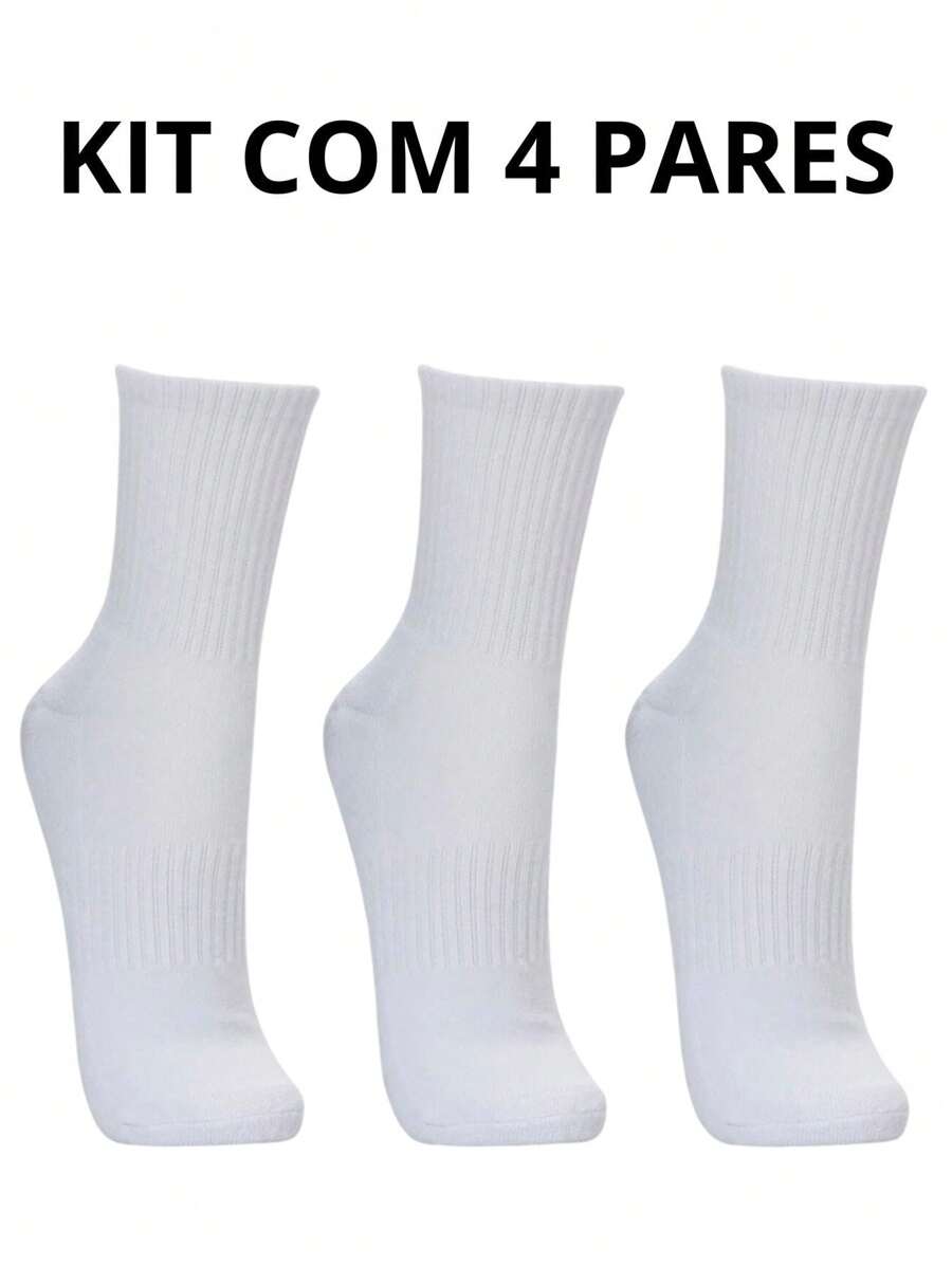 Kit 6 Pairs Of Lupo Style Men's Long Ankle Socks 36-44 - trắng - Xem 1
