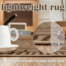 Area Rug  Entryway  Boho Chic Jute Rug Indoor Outdoor Floor Cover Print Geometric Rug  Foldable Accent Rug For Living Room Bedroom Dining Room Patio Garden