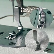 1 件 T69 可调节隐形拉链压脚，带凹槽，全套缝纫机附件，适用于针织和工艺品 - 银灰色 - 銀色 - 查看 4