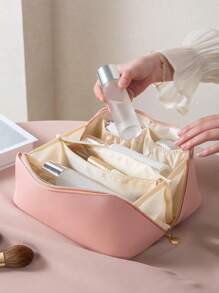 Spersonalizowana kosmetyczka z motywem kwiatowym i spersonalizowanym tekstem, wyłącznie dla Ciebie, przenośna, wodoodporna, pojemna kosmetyczka z PU, spersonalizowany prezent dla druhny, modna, pojemna torba podróżna, wysokiej jakości kosmetyczka