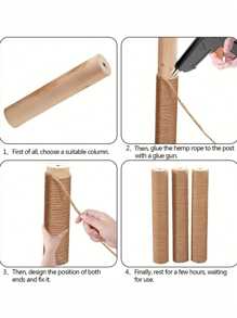 10m Durable Sisal Rope For Cat Scratching Board, DIY Cat Claw Grinding Scratcher Toy, Indoor Furniture Protector,Natural Rope Cat Scratcher Rope Tree Scratching DIY Toy Paw Claw Furniture Protector Scratching Post Cat Accessories