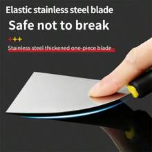 Juego de 6 espátulas de acero inoxidable, multiusos, para reparación de pintura y paredes, herramienta esencial para limpieza doméstica e industrial - Negro - Ver 7