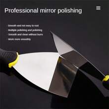 Juego de 6 espátulas de acero inoxidable, multiusos, para reparación de pintura y paredes, herramienta esencial para limpieza doméstica e industrial - Negro - Ver 3