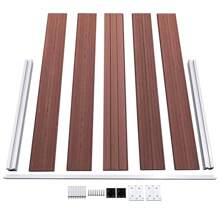 Brown WPC Garden Fence Panel 526x106 Cm Durable Weather Resistant Fencing Solution For Outdoor Spaces - Brown - View 5