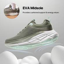 Men's ActiveBreeze Running, Walking, And Tennis Shoes - Comfortable Cushioned Sneakers For Gym Workouts And Jogging - Màu xanh Ô liu - Xem 7
