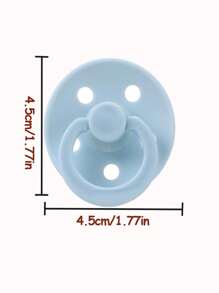 1 buah dot bayi warna makaron, silikon, menenangkan bayi usia 0-6 bulan (ukuran S) dan 6-36 bulan (ukuran L), menenangkan seketika, lembut dan menyerupai ASI alami untuk bayi baru lahir. - Biru - View 3