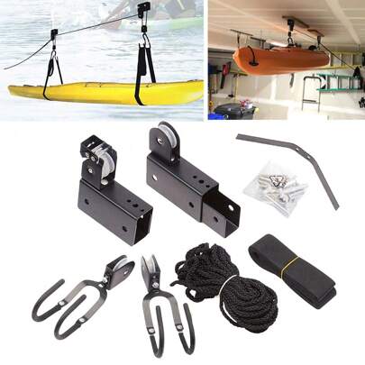 Portaoggetti per kayak, supporto da parete per garage, gancio per garage, per carichi pesanti, per appendere canoa, tavola da surf, snowboard, paddle board, scale, biciclette