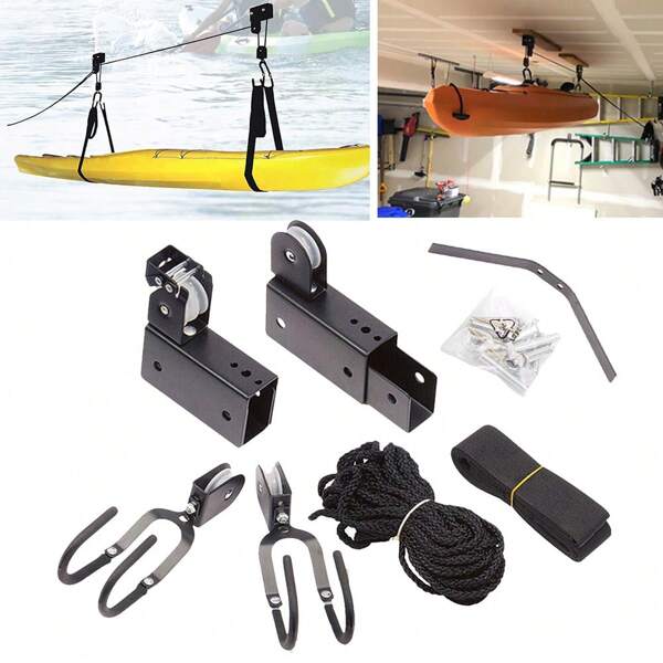 Kajak Storage Rack Wand Mount Garage Aufbewahrungshaken Heavy Duty Garage Aufhänger für hängendes Kanu, Surfbrett, Snowboard, Paddle Board, Leitern, Fahrräder