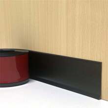 1pc 1m/2m Long 10cm Wide Flexible Baseboard Made Of Soft PVC Kickboard Line, Plastic Floor Skirting Line, Waterproof Self-Adhesive, Decorative Component