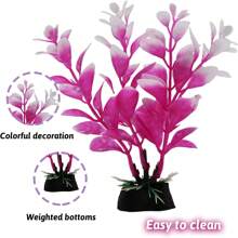 15 pièces Décorations d'aquarium - Pot cassé en résine et scénario de roches de grotte, plantes en plastique